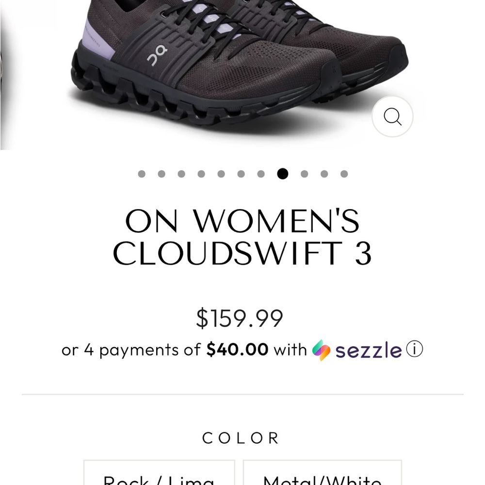 NWT ON women’s Cloud swift 3 (OC) black with purple size 8.5 NWT w box - Picture 4 of 7